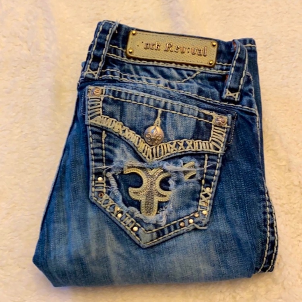 Rock revival Gloria Bootcut size 25 inseam 34.5 inches
